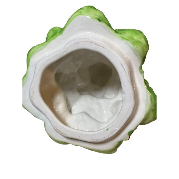 Ceramic Christmas Tree Hearts Candles Bows and Star top 7 Inch - Picture 8 of 10